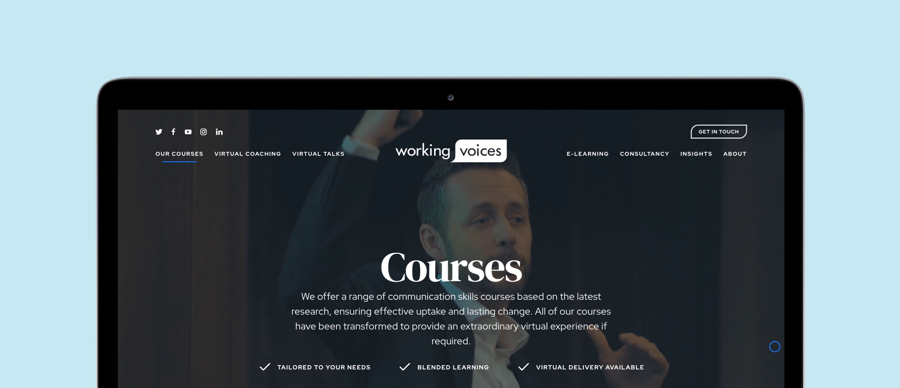 Working Voices – Design, Development, SEO, CMS, Mobile Website, Perfect Header