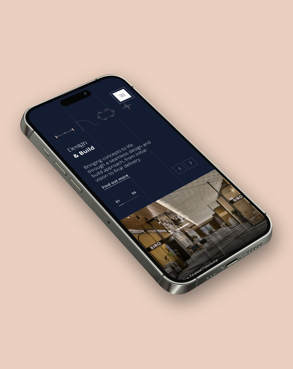 INC services slider on an iPhone