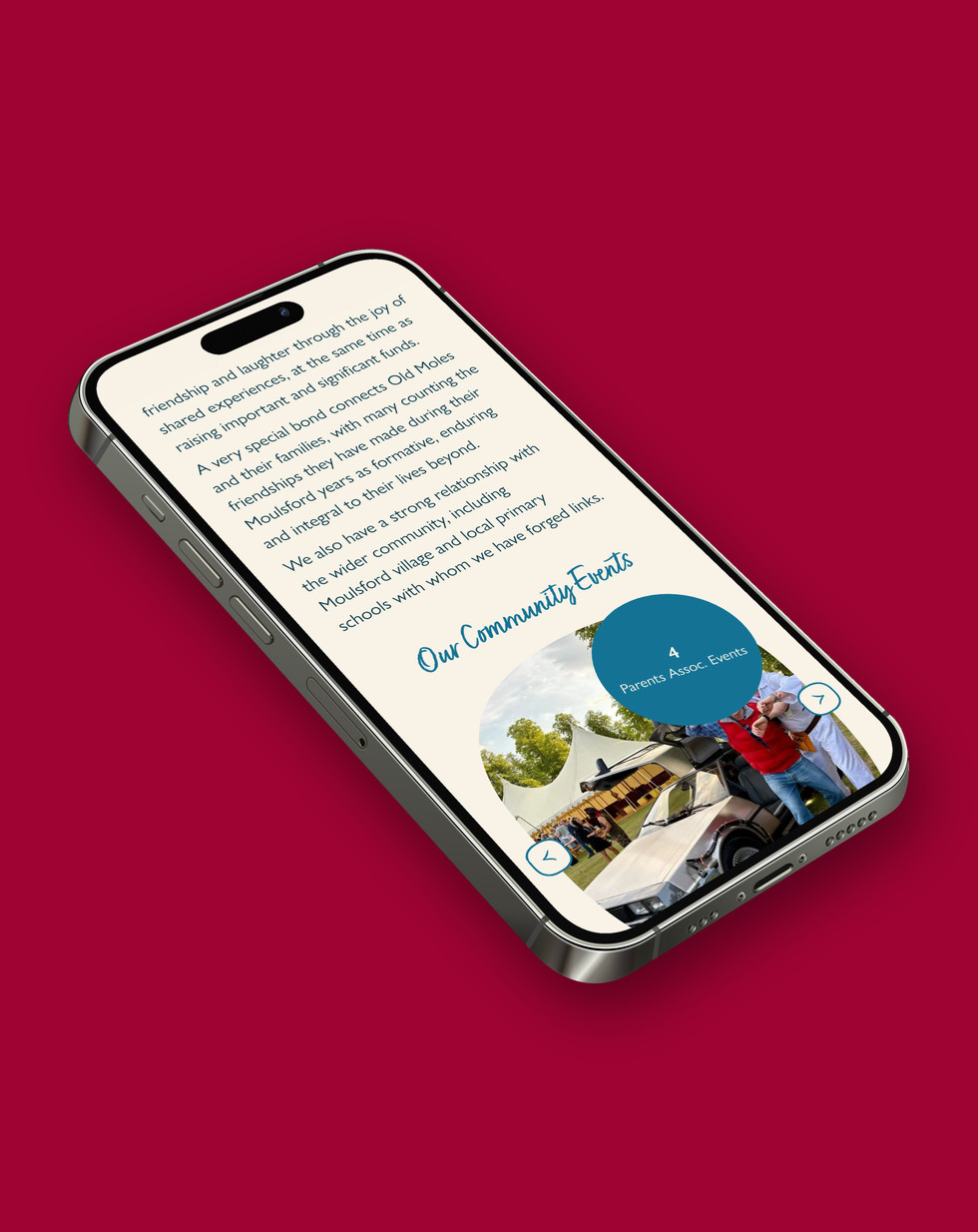 Moulsford community events on an iPhone